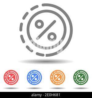Percentage vector icon in flat style Stock Vector