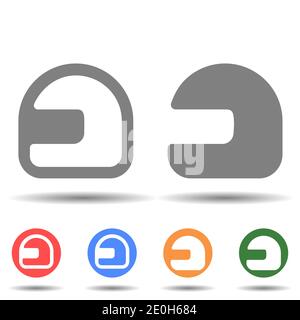 Motorcycle helmets vector isolated on white background Stock Vector