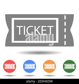 Ticket icon vector on white background Stock Vector