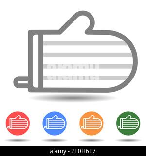 Oven mitts gloves vector icon Stock Vector