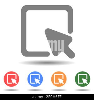Cursor mouse click in the box vector Stock Vector
