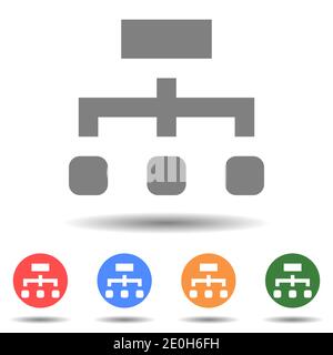Network IT connection vector icon isolated Stock Vector