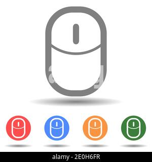 Wireless Mac computer mouse vector icon Stock Vector