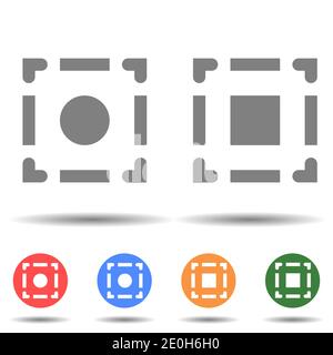 Start record and stop sign icon vector Stock Vector