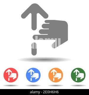 Gesture scroll swipe up icon vector Stock Vector