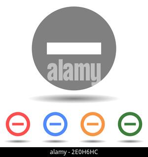 No entry traffic sign vector icon Stock Vector