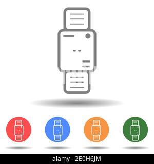 Smartwatch icon vector in the simple style Stock Vector