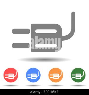 Electric plug sign icon vector Stock Vector