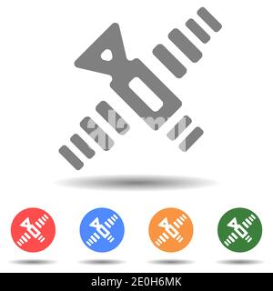 Artificial satellite vector icon isolated Stock Vector