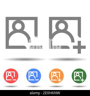 Add remove user avatar icon vector Stock Vector