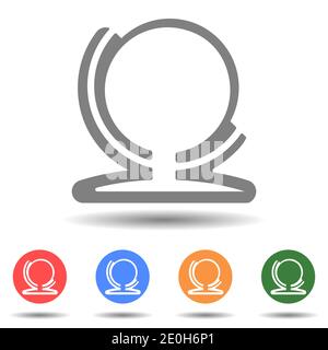 Desk globe vector icon in simple style Stock Vector
