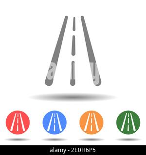 Roadway highway vector icon in simple style Stock Vector