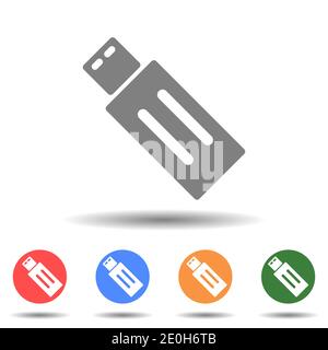 USB Flash Drive linear vector icon Stock Vector