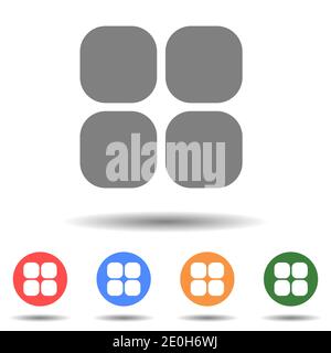 Navigation buttons vector icon isolated Stock Vector