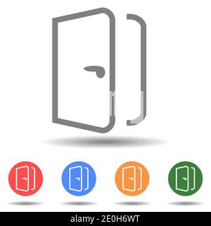 Open door frame icon. Entrance symbol vector icon Stock Vector