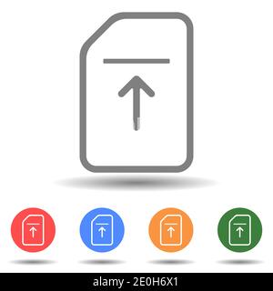 Upload documentation file vector icon Stock Vector