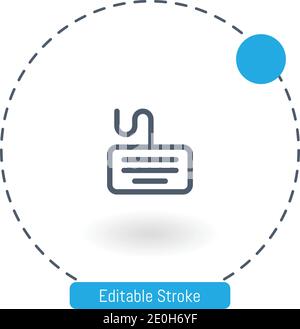 electric keyboard vector icon editable stroke outline icons for web and mobile Stock Vector