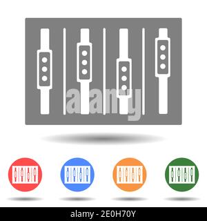 Slider buttons vector icon on white background Stock Vector