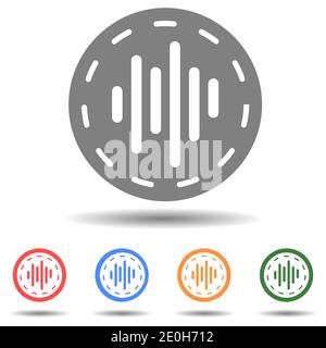 Waveform in circle vector, waves as equalizer Stock Vector
