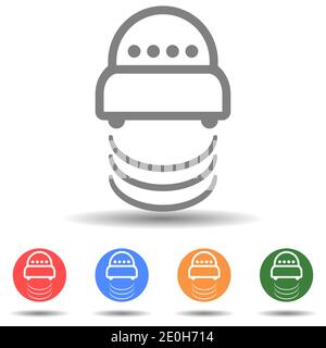 UFO vector icon, space aliens concept Stock Vector