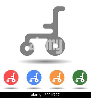 Wheelchair thin line vector icon isolated Stock Vector