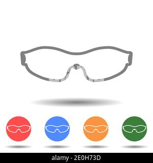 Cycling glasses icon vector isolated Stock Vector