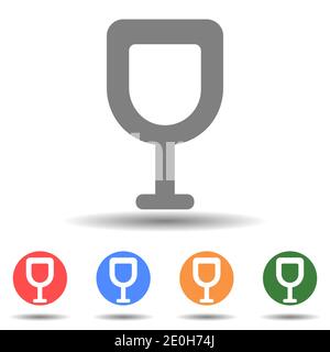 Wine glass icon, drink glass vector Stock Vector