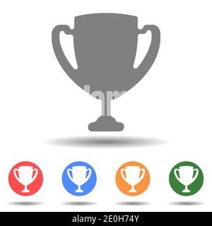 Gray champions cup icon vector Stock Vector