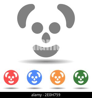 Creepy clown linear icon vector Stock Vector