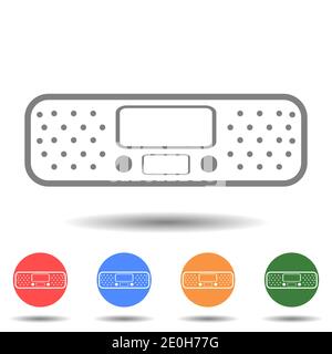 TV audio player vector icon Stock Vector