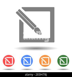 Brush tool in the box vector icon Stock Vector