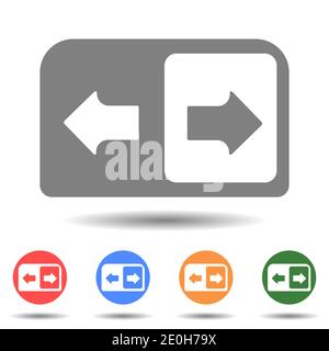 Double arrow navigation symbol vector icon Stock Vector