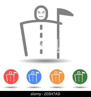 Grim Reaper, death angel icon vector Stock Vector