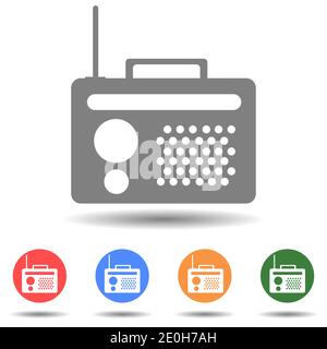 Old radio icon vector isolated Stock Vector