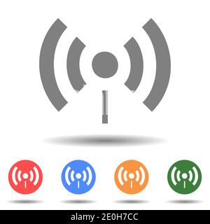 Radio tower station vector icon Stock Vector