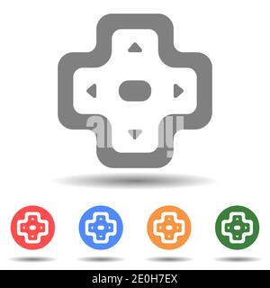 Gamepad console controller button vector icon Stock Vector