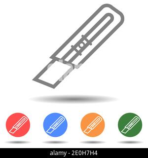 Cutter knife vector icon isolated Stock Vector
