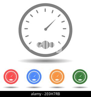 Speedometer icon vector in simple style Stock Vector