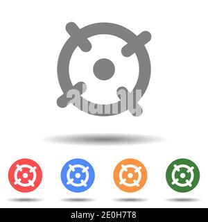 Target icon vector in simple style Stock Vector
