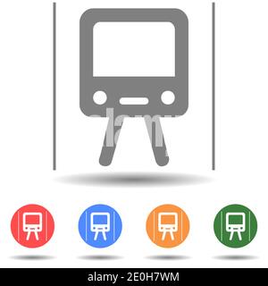 Train vector icon in simple style Stock Vector