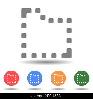 Dashed line folder icon vector Stock Vector