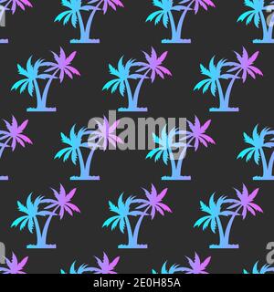 Palm trees seamless pattern. Background for a tropical party. Coconut palm print Stock Vector