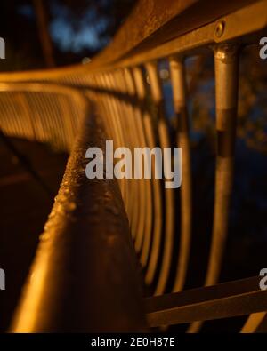 The Noosa boardwalk at night in Queensland, Australia. Stock Photo