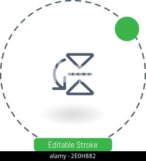 flip vector icon editable stroke outline icons for web and mobile Stock Vector