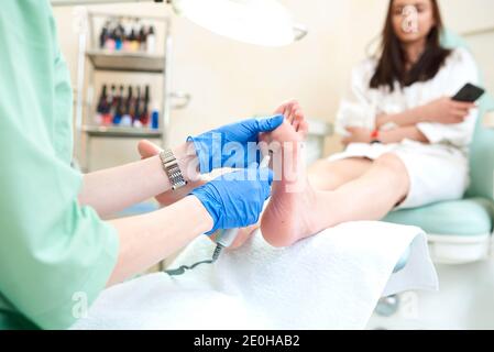 Pedicure Dead Skin Remover Feet Care Woman Stock Photo - Image of  lifestyle, nail: 61775090