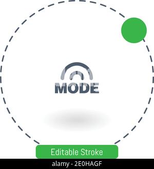 mode vector icon editable stroke outline icons for web and mobile Stock Vector