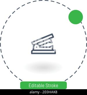 stapler remover vector icon editable stroke outline icons for web and mobile Stock Vector