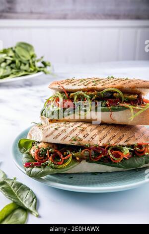 Vegan Panini Stock Photo