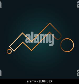 Activity sign. Gradient gold abstract concept with dark background Stock Vector