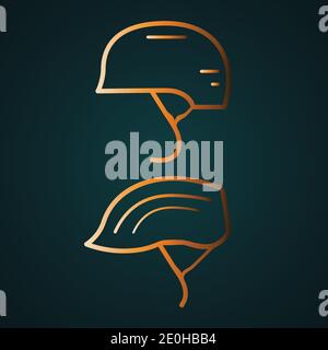 Bicycle helmet icon vector logo isolated on background Stock Vector